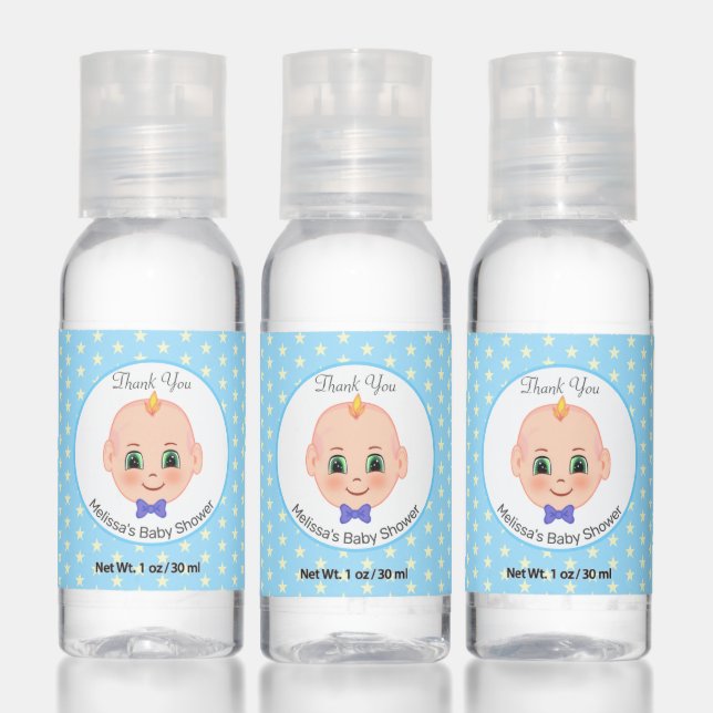 Baby Boy Thank You Baby Shower Hand Sanitizer (Set)