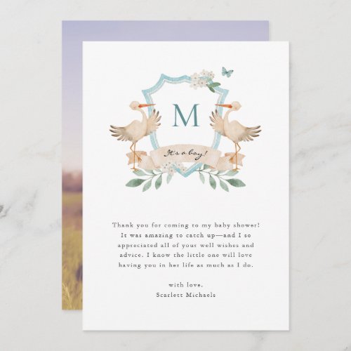 Baby Boy Thank You Card