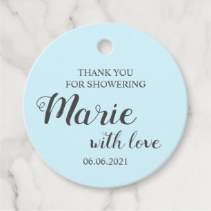 Baby Boy Thank You For Showering Baby Shower Favor Tags