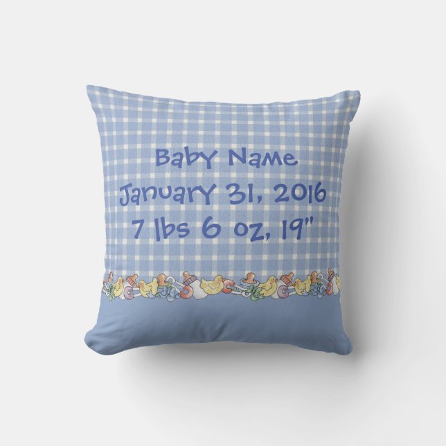 Baby Boy Throw Pillow (Front)