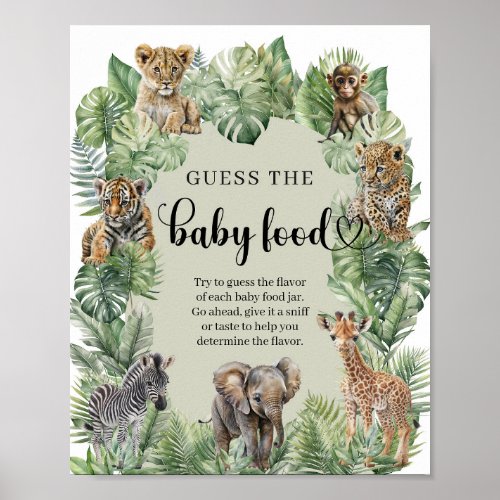 Baby Boy Tropical Jungle Safari The Baby Food game Poster