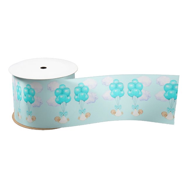 Baby Boy Twins Satin Ribbon (Spool)