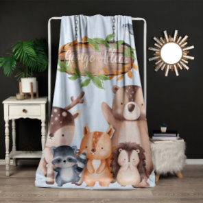 Baby Boy Vintage Cute Animals Blanket