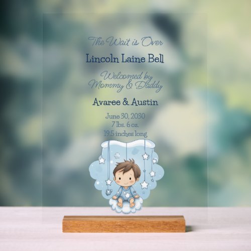 Baby Boy Welcome Sign 