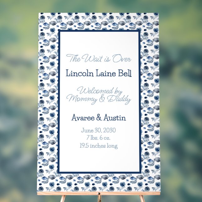 Baby Boy Welcome Sign  (Neutral)