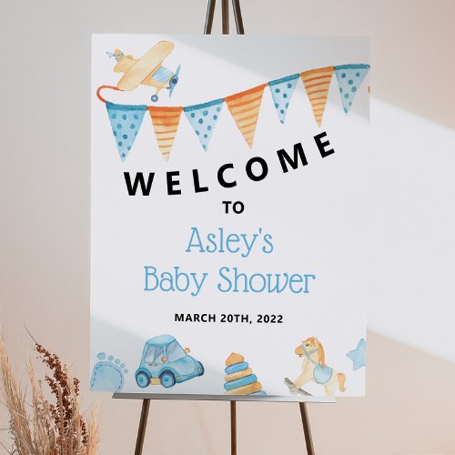 Baby Boy Welcome Sign Birthday Baby Shower