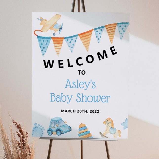 Baby Boy Welcome Sign Birthday Baby Shower (Creator Uploaded)