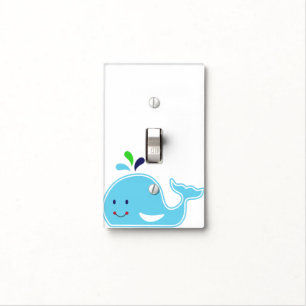 Baby Boy Whale Light Switch Cover