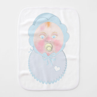 Baby boy with bonnet Burp Cloth