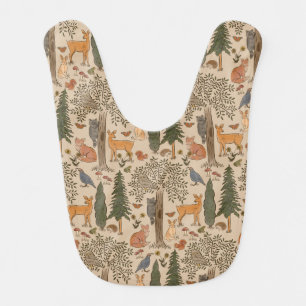 Baby Boy Woodland Forest Animals Bib