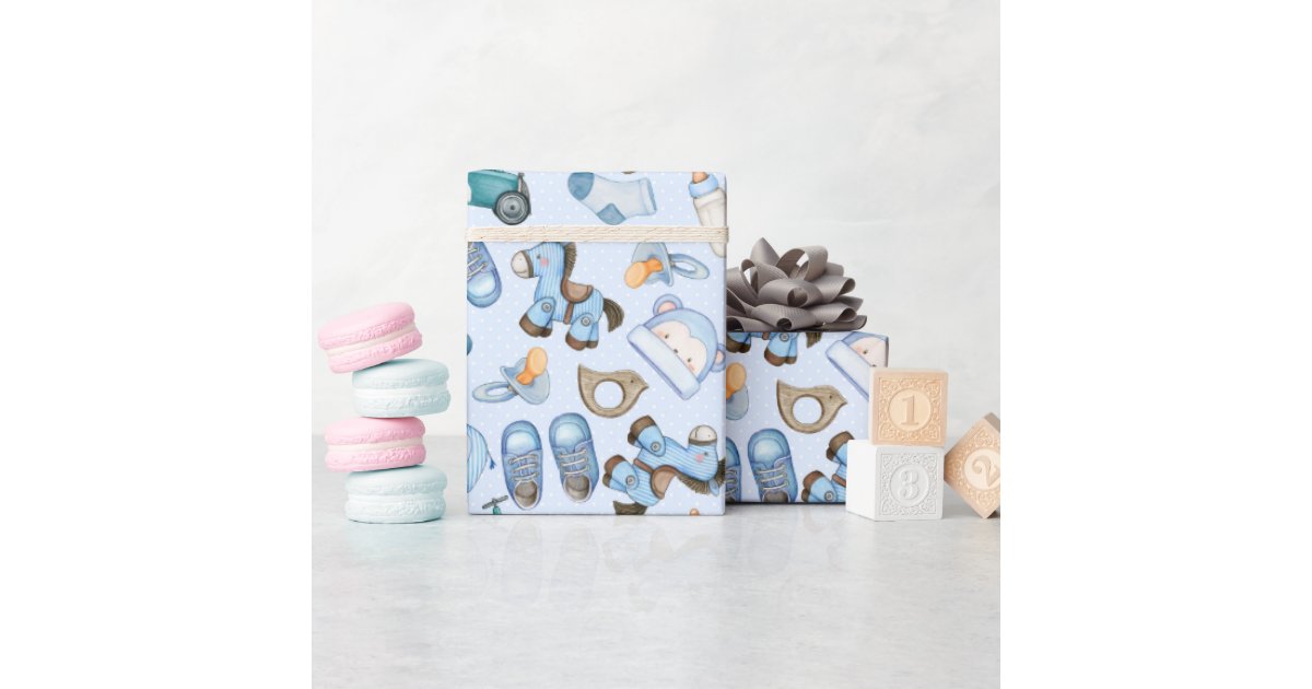 Baby Boy Wrapping Paper Zazzle