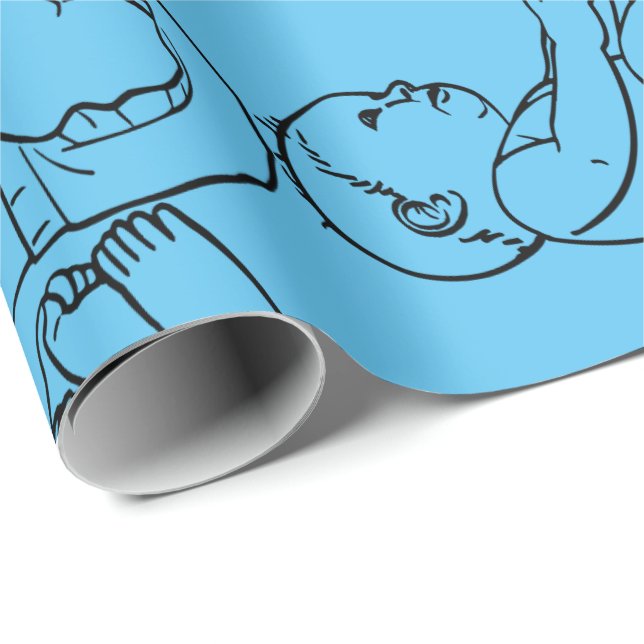 Baby Boy Wrapping Paper (Roll Corner)