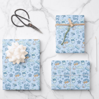 Baby Boy Wrapping Paper Sheets