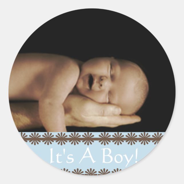 Baby Boy Your Photo Stickers (Front)