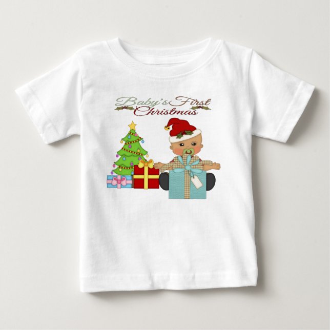 Baby Boy's 1st Christmas Infant T-Shirt (Front)