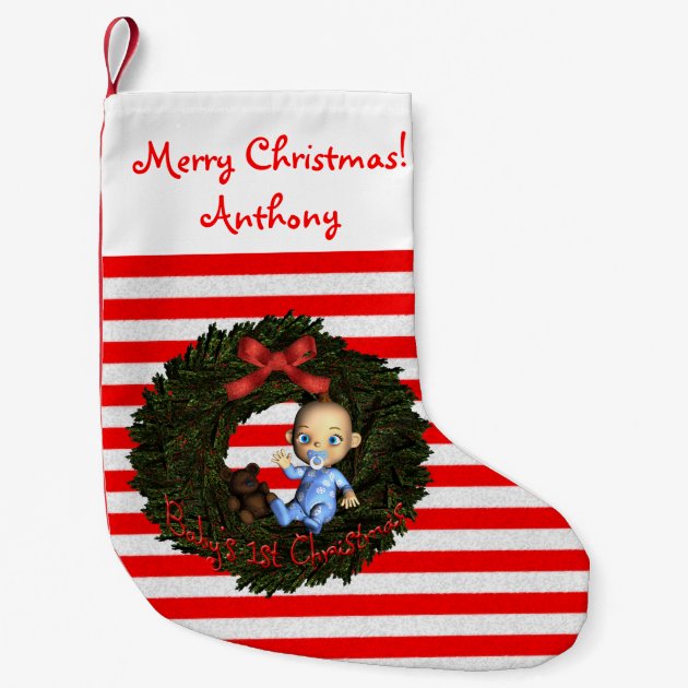 baby boy 1st christmas stocking