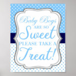 Baby Boys Are So Sweet Candy Buffet Sign at Zazzle