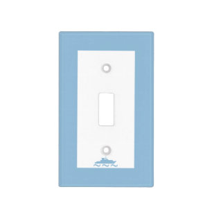 Baby Boy's Blue Boat Light Switch Cover
