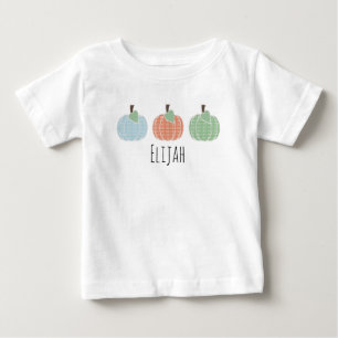 Baby Boys Blue Orange Green Pumpkin Trio T-Shirt