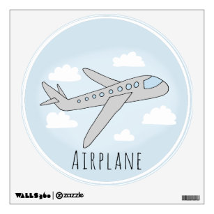 Baby Boys Doodle Airplane Travel Nursery Wall Decal