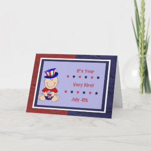 Baby Boy's First  4th of July Card