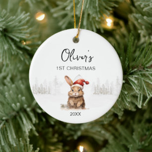 Baby Boy's First Christmas Ornament 2023 modern