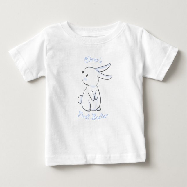 Baby boy's first Easter with cute bunny T-Shirt (Front)