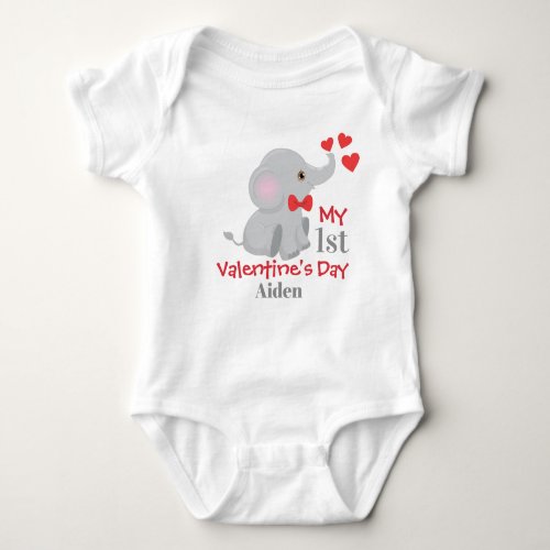 Baby Boys First Valentines Day Baby Bodysuit