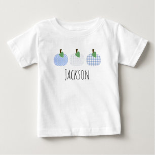Baby Boys Light Blue Pumpkin Trio T-Shirt