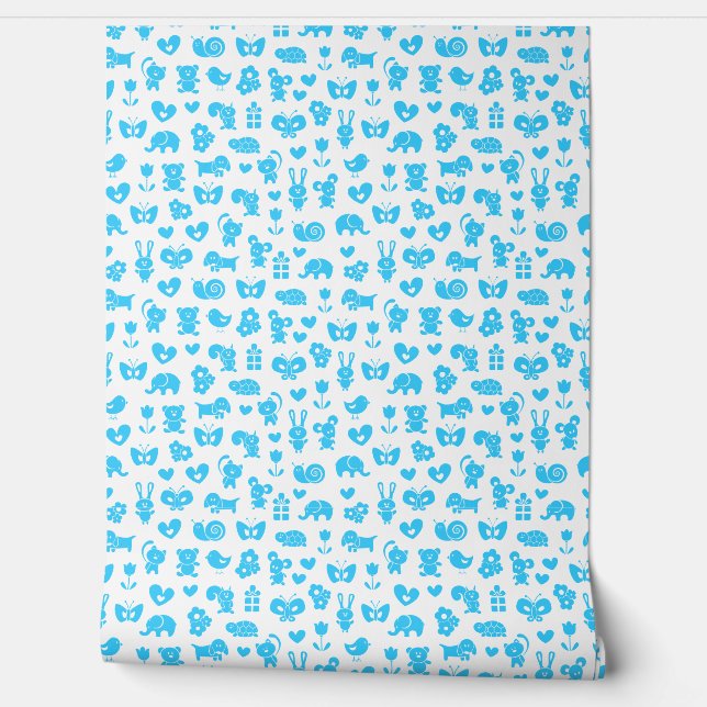 Baby Boy's Room Wallpaper (Unrolling)