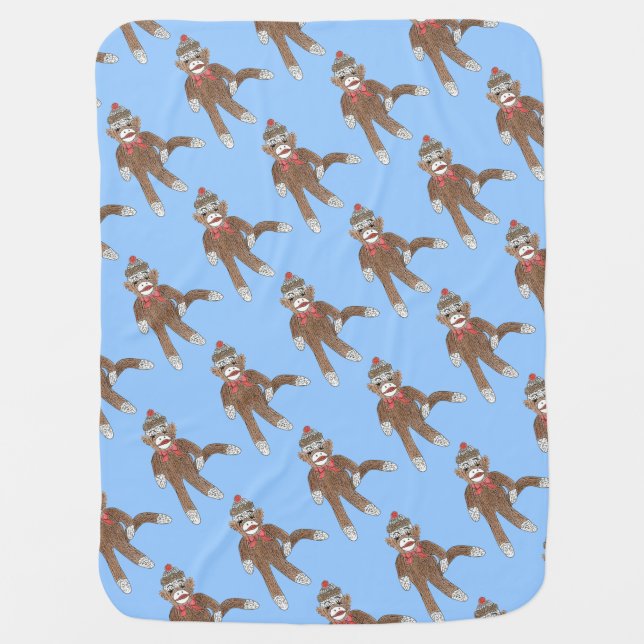 Baby Boy's Sock Monkey Blanket (Front)