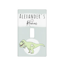 Baby Boy's T-Rex Dinosaur Doodle Nursery Light Switch Cover