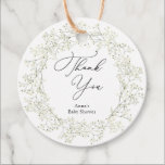 Baby Breath Shower Gift Tags<br><div class="desc">Baby breath favor tag,  perfect for a bridal shower,  baby shower or just to say thank you. Customize with name,  event date or custom text.</div>