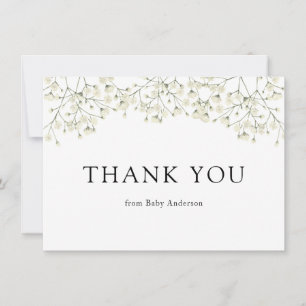 Baby Breath Shower Thank You Card
