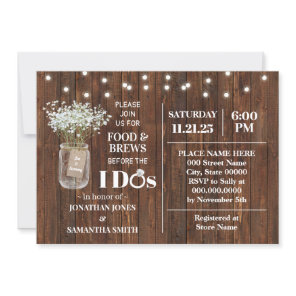 Baby Breath's Food & Brews Before I do Shower Invitation