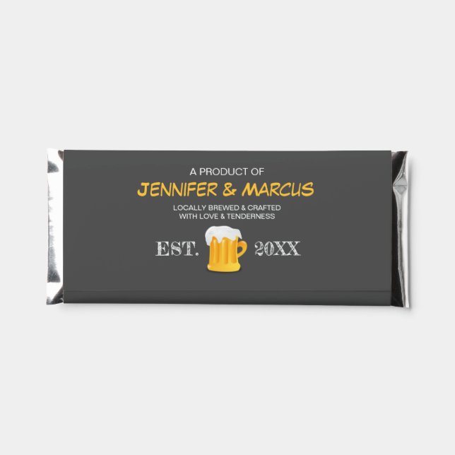 Baby Brew Baby Shower Hershey Bar Favors (Back)