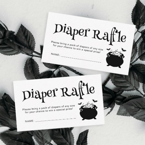 Baby Brewing Baby Shower Halloween Diaper Raffle Enclosure Card