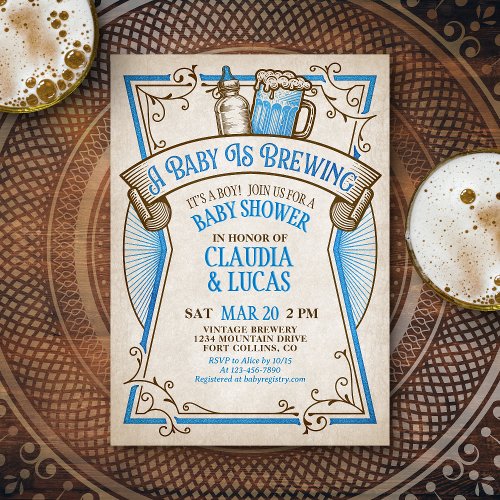 Baby Brewing Baby Shower Invitation