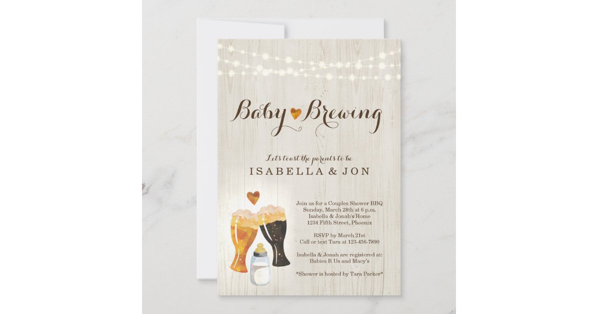 Couple's Shower Baby Shower Invitations