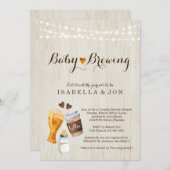 Baby Brewing Couple's Baby Shower Invitation (Front/Back)