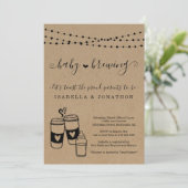 Baby Brewing Couple's Gender Neutral Baby Shower Invitation (Standing Front)