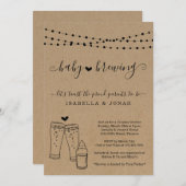 Baby Brewing Couple's Gender Neutral Baby Shower Invitation (Front/Back)