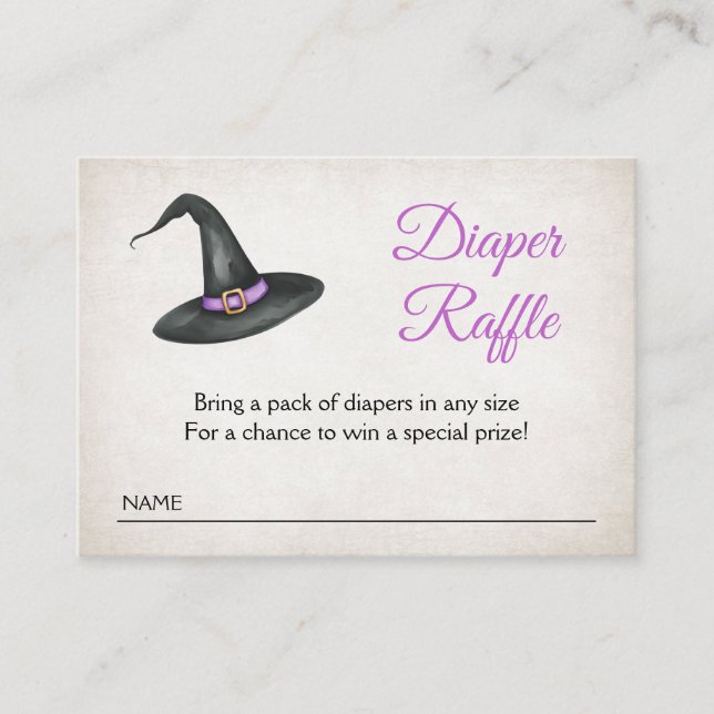 Baby Brewing Diaper Raffle Shower Enclosure Card (Front)