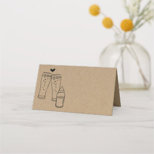 Baby Brewing Folded Tent Style Place Card
