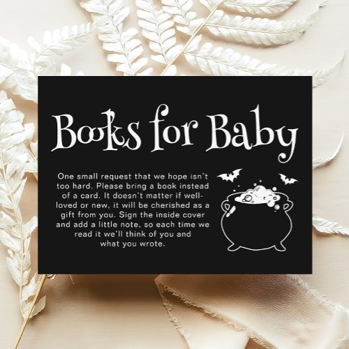 Baby Brewing Halloween Baby Shower Books for Baby Enclosure Card