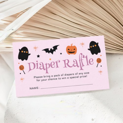 Baby Brewing Halloween Baby Shower Diaper Raffle Enclosure Card