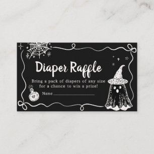 Baby Brewing Halloween Baby Shower Diaper Raffle Enclosure Card