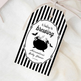 Baby Brewing Halloween Baby Shower Favor Gift Tags