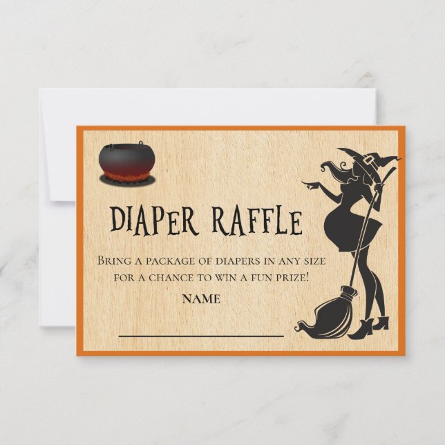 Baby Brewing Halloween Diaper Raffle Shower  Invitation (Front)