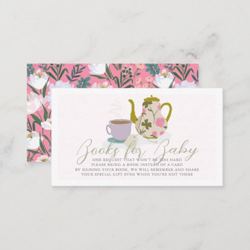 Baby Brewing Pink Floral Teaset Books for Baby Enclosure Card